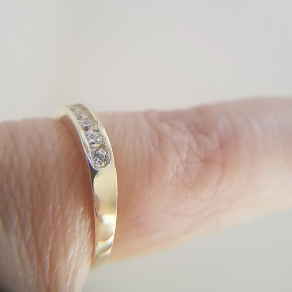 Baby kids Dainty 14k Yellow gold Wedding Band pinky ring size 2 3